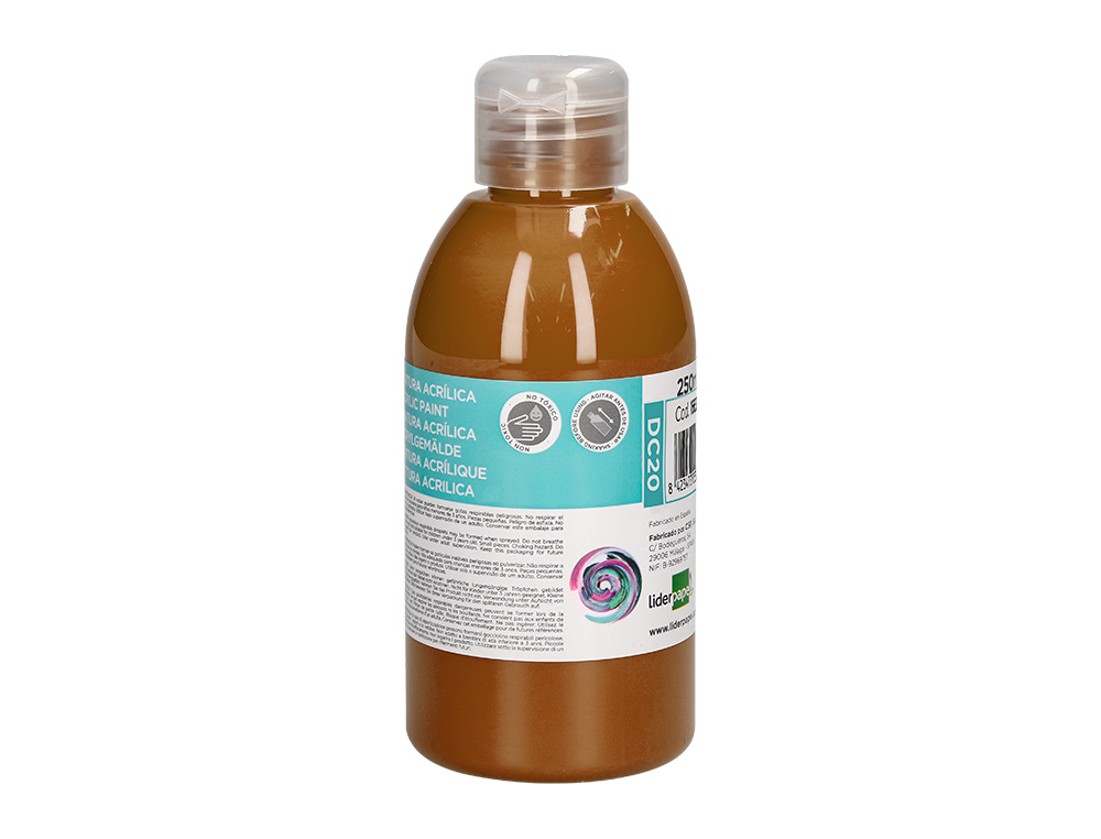 PINTURA ACRILICA LIDERPAPEL BOTE DE 250 ML MARRON