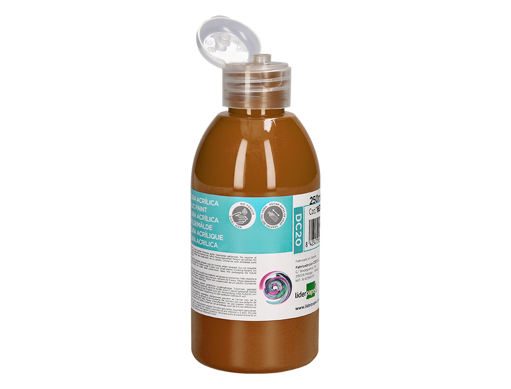 PINTURA ACRILICA LIDERPAPEL BOTE DE 250 ML MARRON
