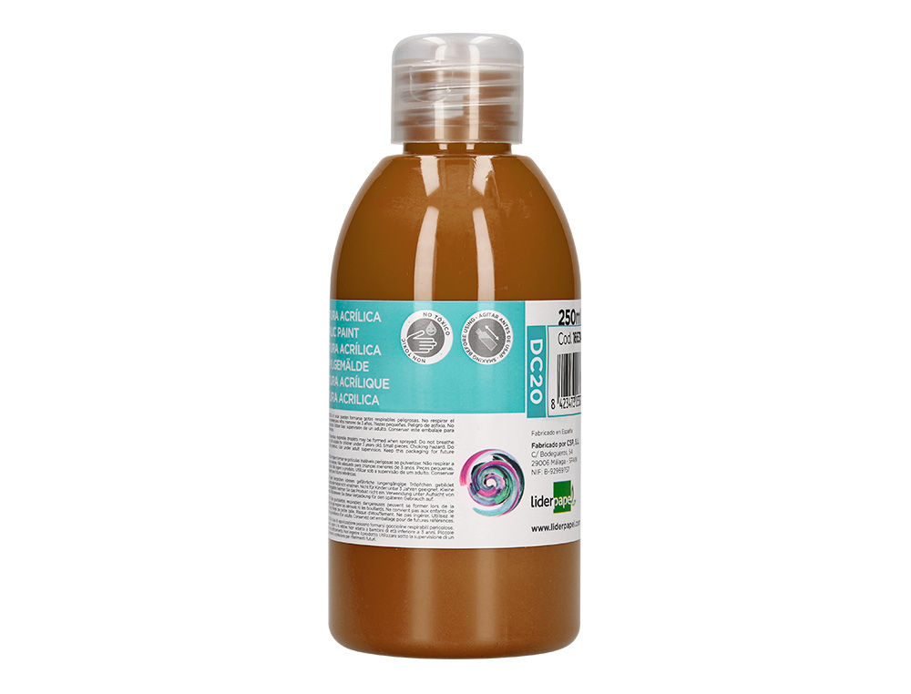 PINTURA ACRILICA LIDERPAPEL BOTE DE 250 ML MARRON