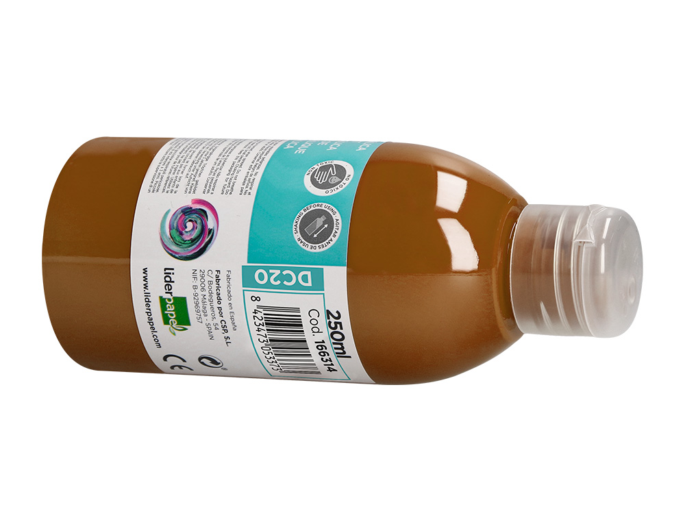 PINTURA ACRILICA LIDERPAPEL BOTE DE 250 ML MARRON